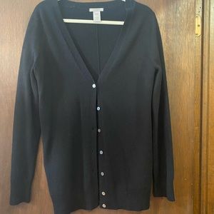 Black Cashmere Cardigan, Large
